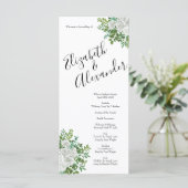 Floral Wedding Black and White Rose Menu (Staand voorkant)