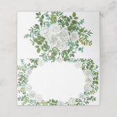 Floral Wedding Black and White Rose Plaatskaartje (Buitenkant ongevouwen)