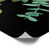 Floral Wedding Black and White Rose Poster (Hoek)