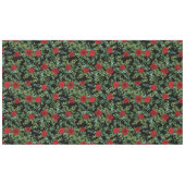 Floral Wedding Black & Red Peony Roos Tafelkleed (Voorkant (Horizontaal))