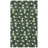 Floral Wedding Black & White Peony Roos Tafelkleed (Voorkant)