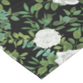 Floral Wedding Black & White Peony Roos Tafelkleed (Gekanteld)