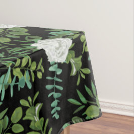 Floral Wedding Black & White Peony Roos Tafelkleed