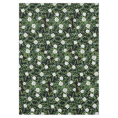 Floral Wedding Black & White Peony Roos Tafelkleed (Voorkant)