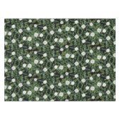 Floral Wedding Black & White Peony Roos Tafelkleed (Voorkant (Horizontaal))