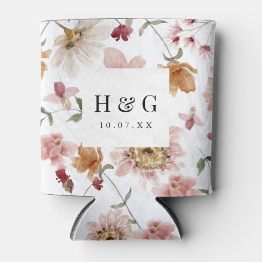 Floral Wedding Blikjeskoeler (Voorkant)