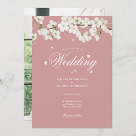 Floral Wedding Blossom Dusty Roos Foto Kaart