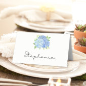 Floral Wedding Blue Hydrangea Waterverf Plaatskaartje