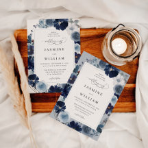 Floral Wedding Blue & Navy