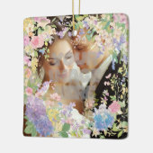 Floral Wedding Border Afbeelding Keramisch Ornament (Links)