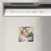 Floral Wedding Border Afbeelding Magneet (Insitu (Vaatwasser))