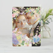 Floral Wedding Border Afbeelding Save The Date (Staand voorkant)