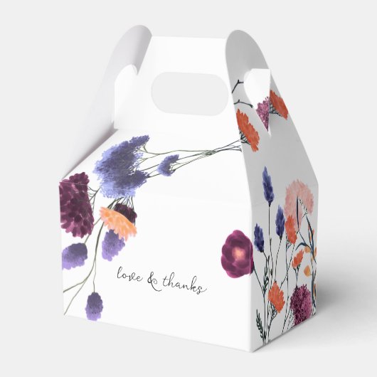 Floral Wedding Box Geschenkschachtel Bedankdoosjes (Achterkant)