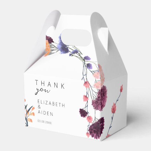 Floral Wedding Box Geschenkschachtel Bedankdoosjes (Voorkant Zijde)