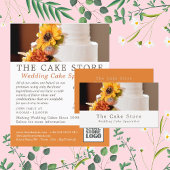 Floral Wedding Cake, Cake Maker, Cake Store Visitekaartje