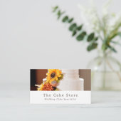 Floral Wedding Cake, Cake Maker, Cake Store Visitekaartje (Staand voorkant)
