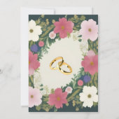 Floral wedding card kaart (Achterkant)