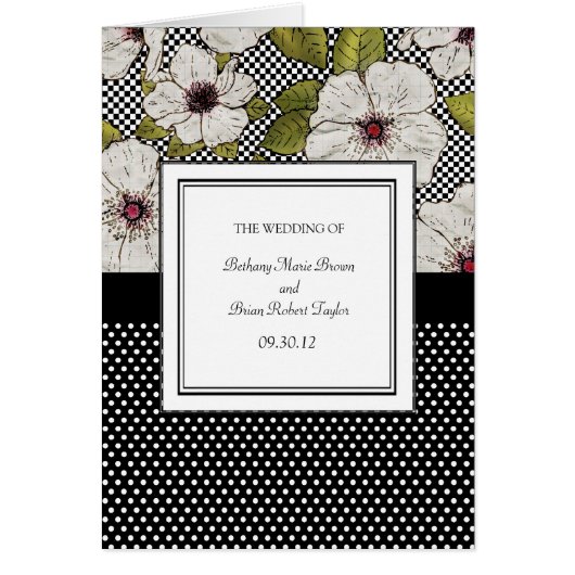 Floral Wedding Ceremony-programma's (Voorkant)