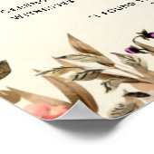 Floral Wedding Certificate "Partners for Life" Poster (Hoek)