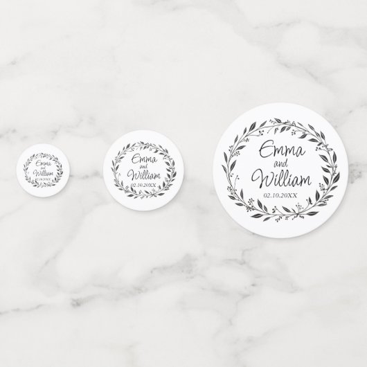 Floral Wedding Confetti (Voorkanten)