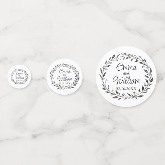 Floral Wedding Confetti (Achterkanten)