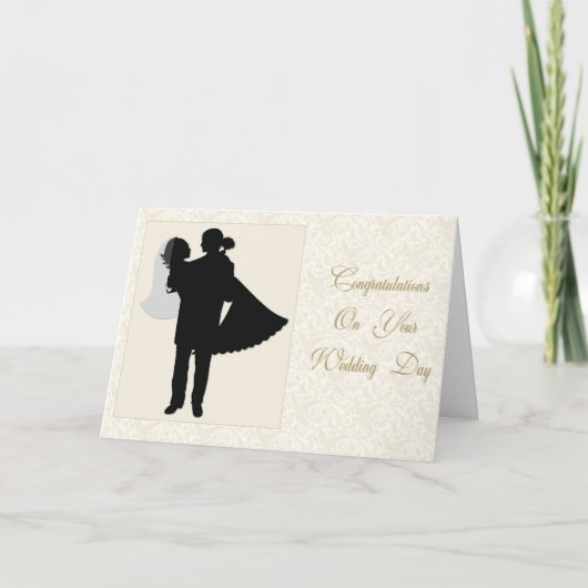 Floral Wedding Couple Kaart (Voorkant)