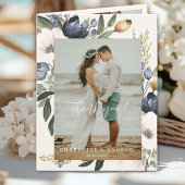 Floral Wedding Dank u 3 foto's Bedankkaart