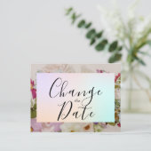 Floral Wedding De datum wijzigen De datum opslaan Briefkaart (Staand voorkant)