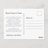 Floral Wedding De datum wijzigen De datum opslaan Briefkaart (Achterkant)