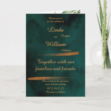 Floral Wedding Deep Zee Donkergroen en goud