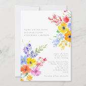 Floral Wedding door Bright en Vette Waterverf Kaart (Voorkant)