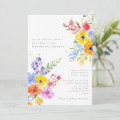 Floral Wedding door Bright en Vette Waterverf Kaart (Staand voorkant)