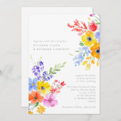 Floral Wedding door Bright en Vette Waterverf Kaart (Voorkant / Achterkant)