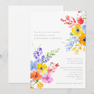 Floral Wedding door Bright en Vette Waterverf Kaart