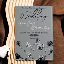 Floral Wedding door zacht grijze Waterverf