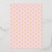 Floral Wedding Dress Navy Bridal Shower Folie Uitnodiging (Achterkant)