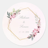 Floral wedding Envelop Seals wedding stickers (Voorkant)