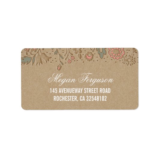 Floral Wedding Etiket (Voorkant)