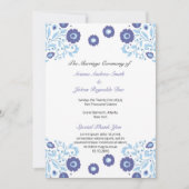 Floral Wedding Fan Programma Sjabloon (Voorkant)