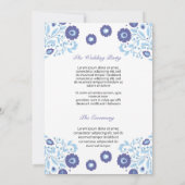 Floral Wedding Fan Programma Sjabloon (Achterkant)