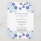 Floral Wedding Fan Programma Sjabloon (Voorkant / Achterkant)