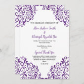 Floral Wedding Fan Programma Sjabloon (Voorkant / Achterkant)