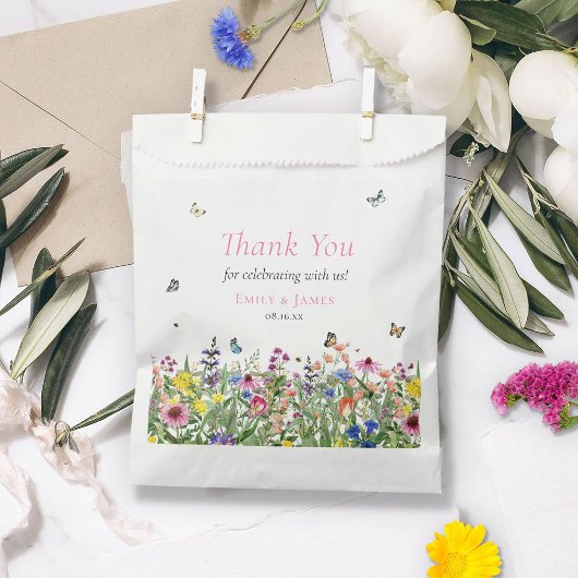Floral Wedding Favor Bags Bedankzakje