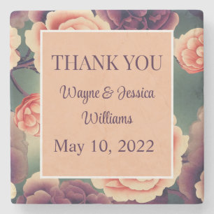 Floral Wedding Favor/Bedankt Stenen Onderzetter