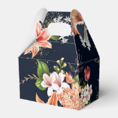 Floral Wedding Favor Box Black en Terracotta Bedankdoosjes (Achterkant)