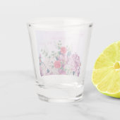 Floral Wedding Favor Shot Glass Glas (Achterkant)