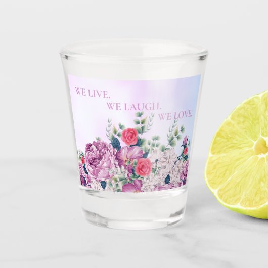 Floral Wedding Favor Shot Glass Glas (Voorkant)