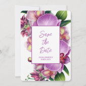 Floral Wedding Flat Save the Date Uitnodigingen (Voorkant)