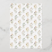 Floral Wedding Folie Uitnodiging (Achterkant)