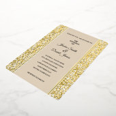 Floral Wedding Folie Uitnodiging (Gedraaid)